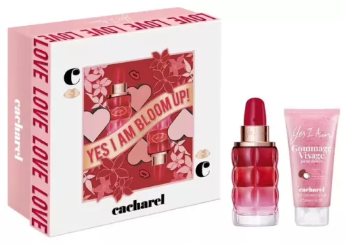 Coffret Cacharel Yes I Am Bloom Up 2 pcs ( EDP 50 ml + gommage visage 50 ml )