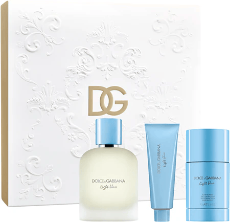 Coffret Dolce & Gabbana Light Blue Pour Homme EDT 3 Pcs (100ml+Gel Douche+Stick)