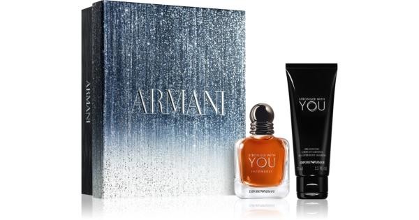 Coffret Emporio Armani Stroger With You Intensely 2 pcs ( EDPI 50ml + gel douche 75 ml )