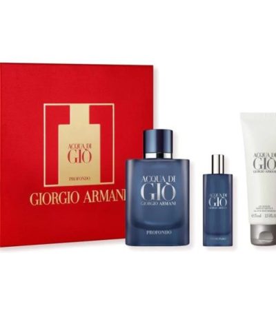 Coffret Giorgio Armani Acqua di Giò Profondo EDP (75ml+15ml+Gel Douche)