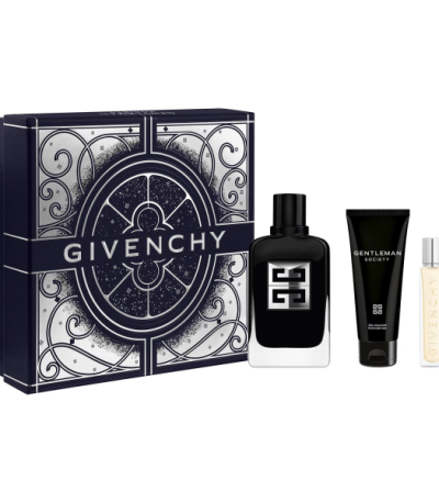 Coffret Givenchy Gentelman society 3pcs  (EDP ambree 100ml +vaporisateur de voyage  12.5 ml +gel douche 75 ml )