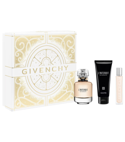 Coffret Givenchy l'interdit 3 pcs ( EDP 80 ml + EDP 12.5 ml + lait de corps 75 ml )
