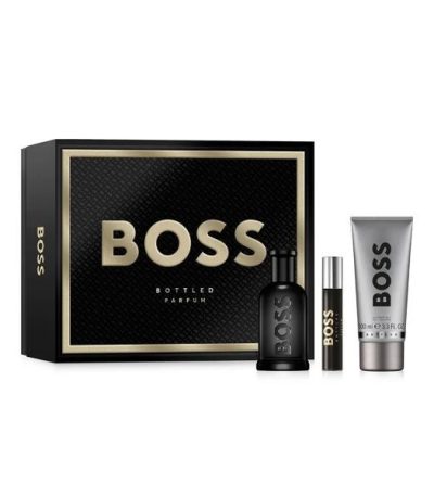 Coffret Hugo Boss boss bottled parfum 3 pcs (100 ml + 10 ml+Gel Douche)