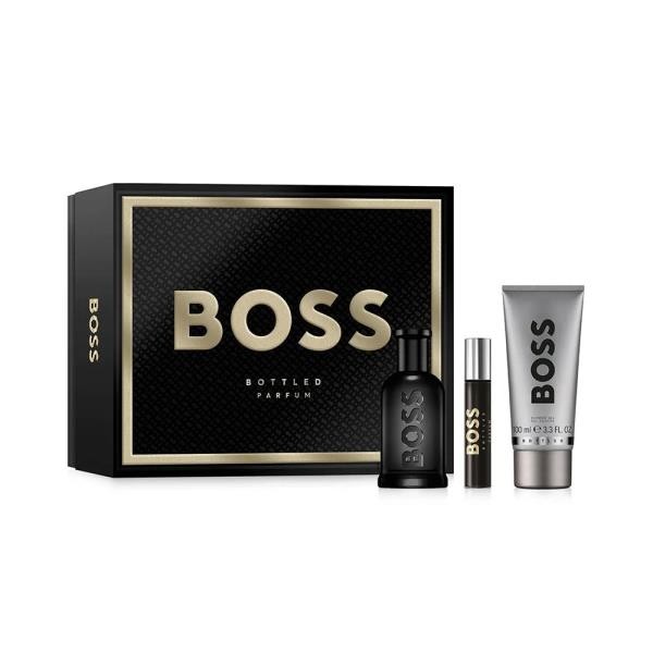 Coffret Hugo Boss boss bottled parfum 3 pcs (100 ml + 10 ml+Gel Douche)