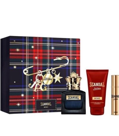 Coffret Jean Paul Gaultier Scandal Intense 3 pcs ( EDPI 100ml +EDPI 10ml + gel douche 75 ml )