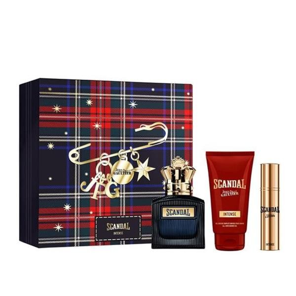 Coffret Jean Paul Gaultier Scandal Intense 3 pcs ( EDPI 100ml +EDPI 10ml + gel douche 75 ml )
