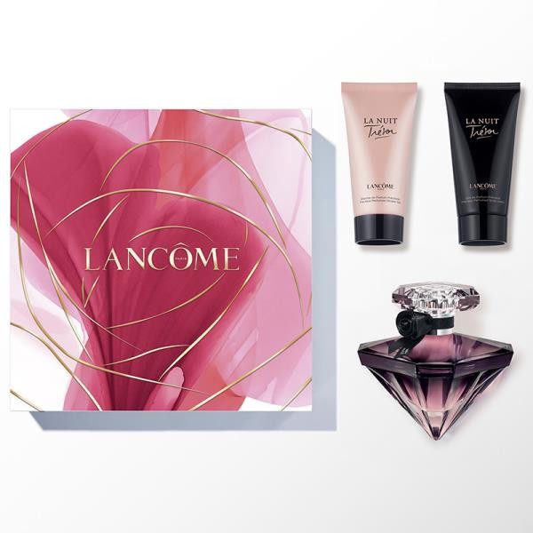 Coffret Lancôme la nuit trésor 3pcs ( EDP 50ml +gel douche 50 ml + lait de corps 50 ml ) Coffret Lancôme la nuit trésor 3pcs ( EDP 50ml +gel douche 50 ml + lait de corps 50 ml )