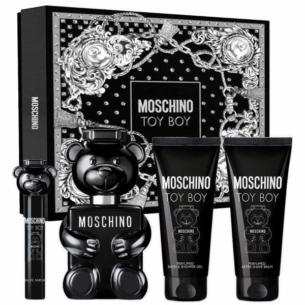 Coffret Moschino TOY BOY 4 pcs ( EDP 100 ml + EDP 10 ml +baume apres rasage 100 ml + gel douche 100 ml ) Coffret Moschino TOY BOY 4 pcs ( EDP 100 ml + EDP 10 ml +baume apres rasage 100 ml + gel douche 100 ml )