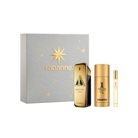 Coffret Rabanne million 3pcs ( parfum elixir intense 100 ml + deo 150 ml + EDT 10 ml )