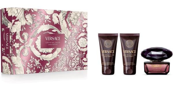 Coffret Versace Crystal Noir EDP 3 pcs (90 ml+Gel Douche+Lait )