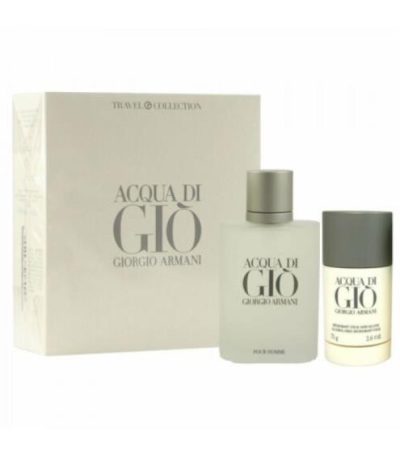 TRAVEL Giorgio Armani Acqua di Gio 2 pcs ( EDT 100 ML +deo stick 75 g )